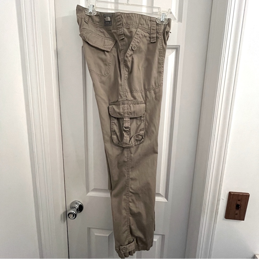 THE NORTH FACE Series Pants sz Women 4 beige khaki cotton loose fit comfy cargos